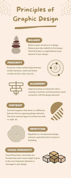 Beige Creative Design Principle Infographic