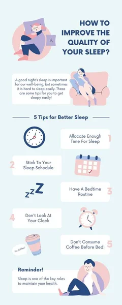 Blue Pink Cute Illustration Lifestyle Infographics — 스톡 사진
