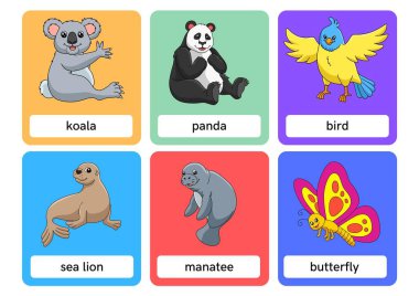 Karikatür Hayvanlar Flaşkartları - 10