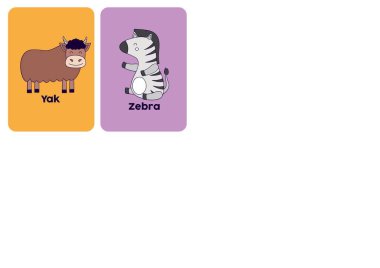 Eğitim hayvanı bilgi kartları - 4