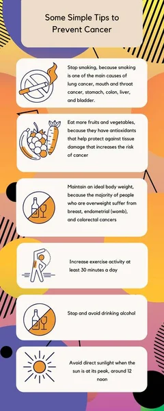 Colorful Elegant Some Simple Tips to Prevent Cancer Infographic
