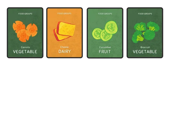 Colorful Food Flashcard — Stock Photo, Image