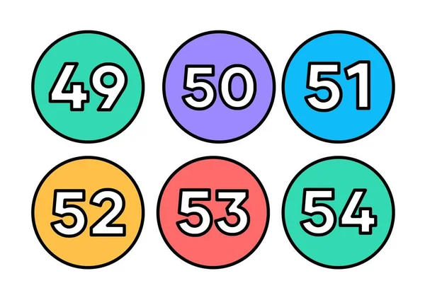 Numeri Colorati 100 Flashcards — Foto Stock
