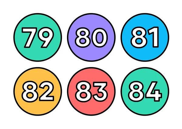 Kleurrijke Nummers Tot 100 Flashcards — Stockfoto