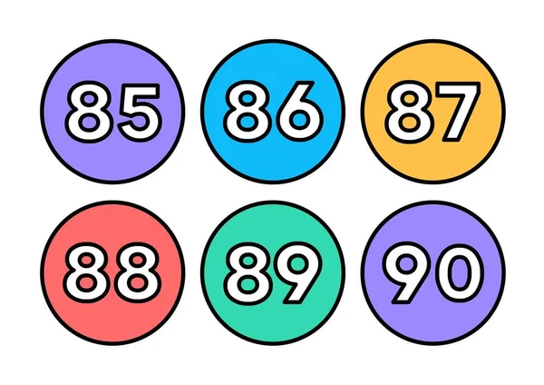 Números Coloridos 100 Tarjetas — Foto de Stock