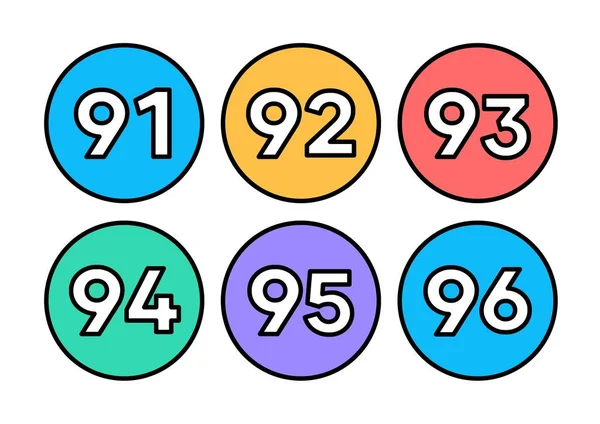 Números Coloridos 100 Flashcards — Fotografia de Stock