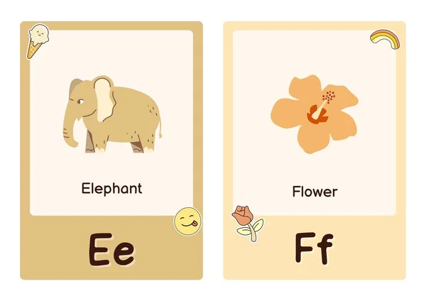 Kleurrijke Speelse Leuke Alfabet Flashcard — Stockfoto