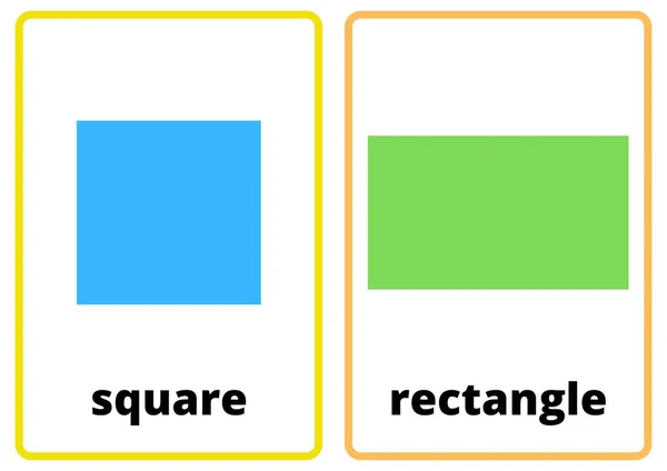 Colorful Shapes Flashcard Illustrative Figurative — Stock Photo, Image