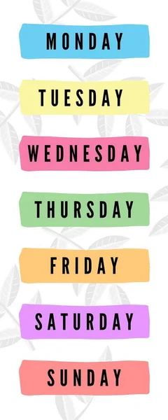 Days Week Educational Infographic — Stock Photo, Image