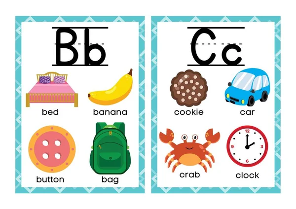 Esl Ela Alphabet Flashcards Letras Flip Book Para Crianças — Fotografia de Stock