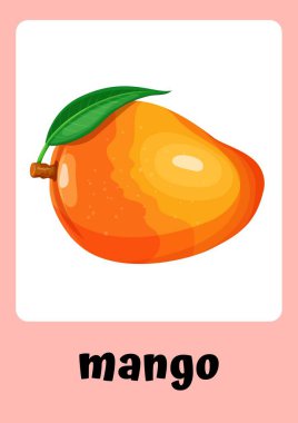 Pembe - Renkli ve Resimli Meyve Kartları - 6