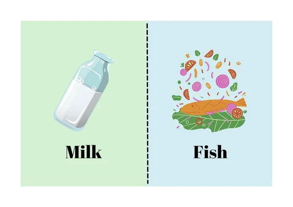 Flashcards Efl Para Alimentos Bebidas — Fotografia de Stock