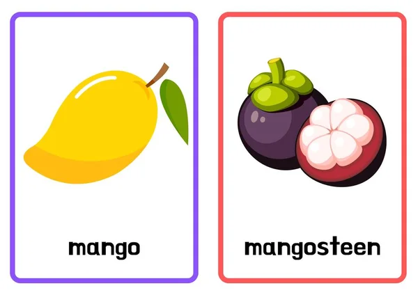 Frukt Flashcard Konst Grafisk Design — Stockfoto