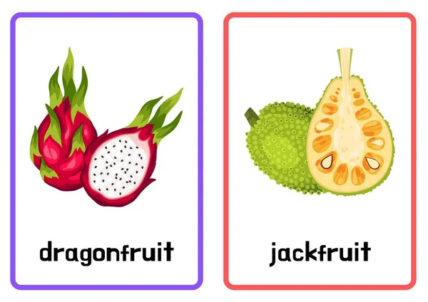 Fruit Flashcard Grafische Vormgeving — Stockfoto