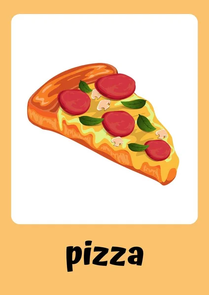 Ilustrativo Colorido Naranja Alimentos Flashcards — Foto de Stock