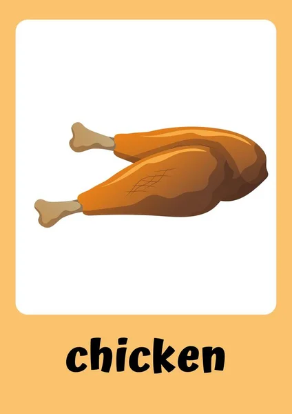 Επίδειξη Και Πολύχρωμο Πορτοκαλί Τροφίμων Flashcards — Φωτογραφία Αρχείου