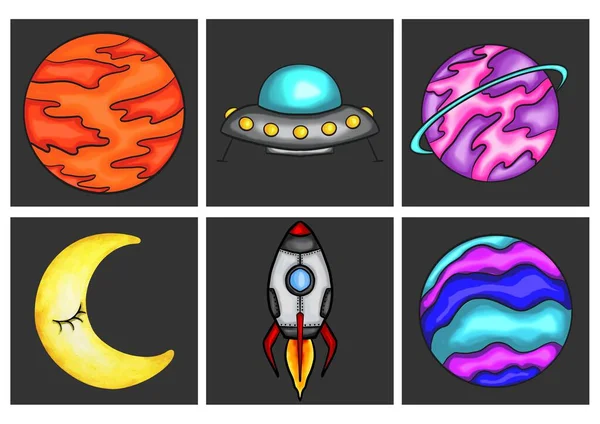 Matching Outer Space Memory Game - 2