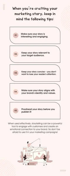 Minimalist Storytelling Marketing Tips Infographic