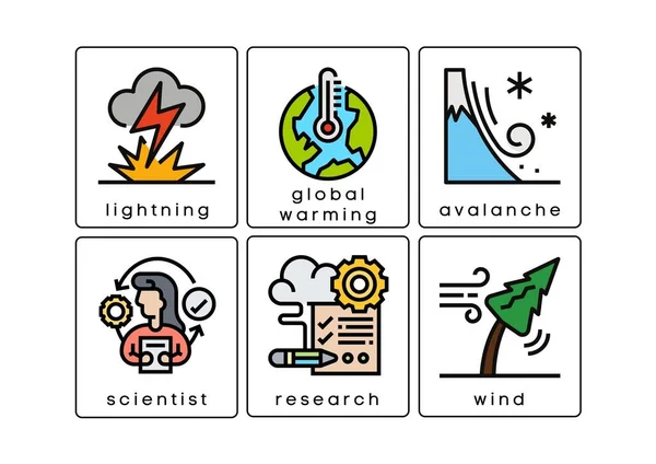 Natural Man Made Disasters Flashcards Matching Game — Stock Photo, Image
