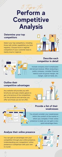 Neutral Business Market Analysis Tips Infographic