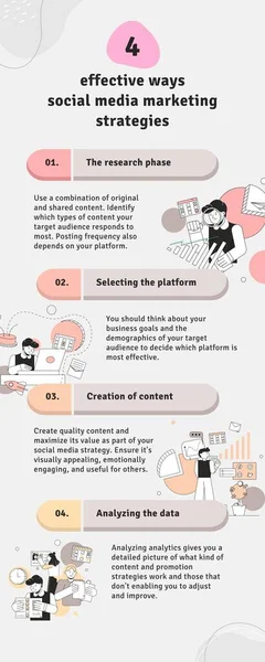 Neutral Minimalist Social Media Content Marketing Tips Infographic