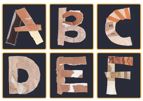 Neutral Sustainable Alphabet Flashcards — Stock Photo, Image