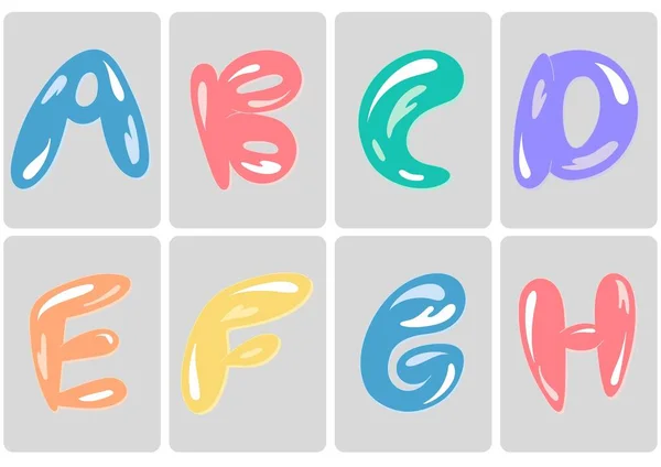 Pastel Fun Alphabet Flashcard — стокове фото