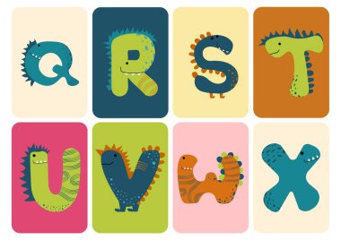 Beyaz Renkli Alfabe Flashcard - 3