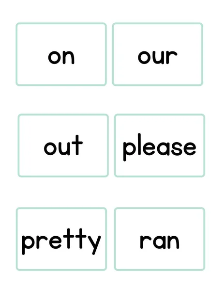 Primer Sight Words Flashcards — Stock Photo, Image