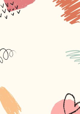 Renkli Soyut Fırça Şekli Kağıt Kenarlığı