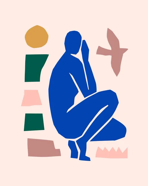 Soyut Minimalist Matisse Tuvali Yazdırma — Stok fotoğraf