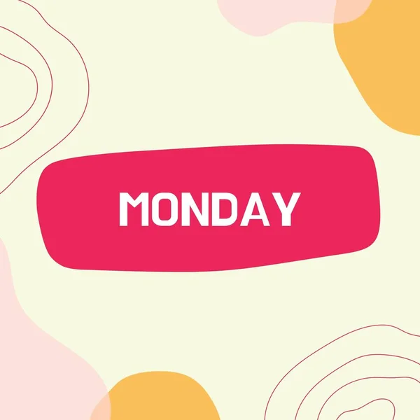 Красочный Абстрактный Значок Понедельник — стоковое фото