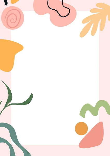 Oranje Pastelroze Abstract Simpel Grenspapier — Stockfoto