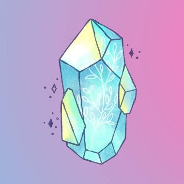 Gökkuşağı Pembe Gradyan Eğlence Resimli Kristal Simgesi Simgesi Seti