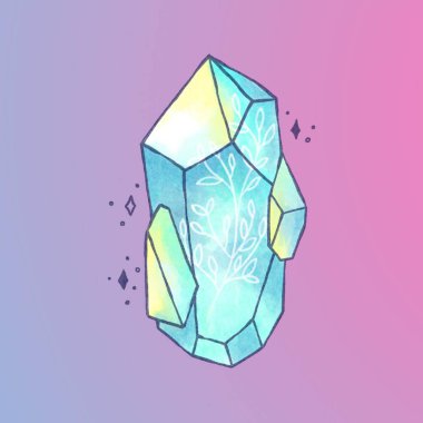 Gökkuşağı Pembe Gradyan Eğlence Resimli Kristal Simgesi Simgesi Seti