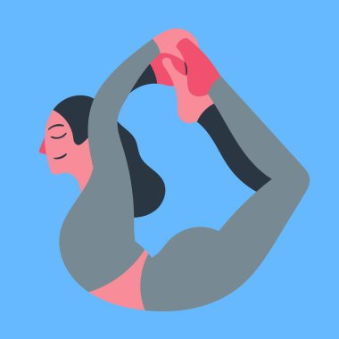 Gri ve Mavi Tatlı Yoga Çemberi Laptop Etiketi