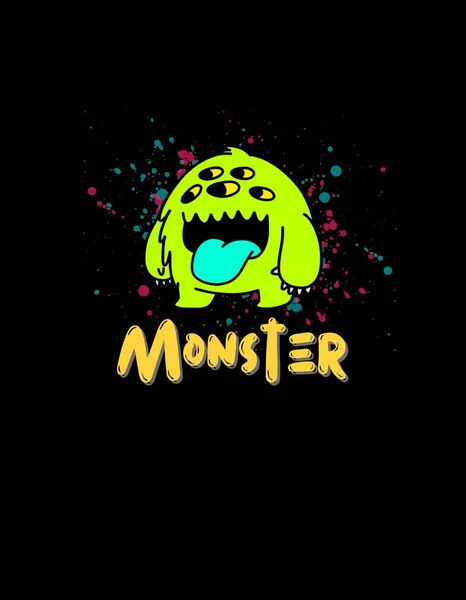Colorful Cute Monster Shirt — Stock fotografie