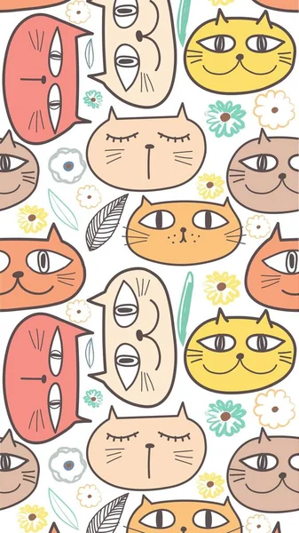 Leuke Cat Phone Wallpaper — Stockfoto