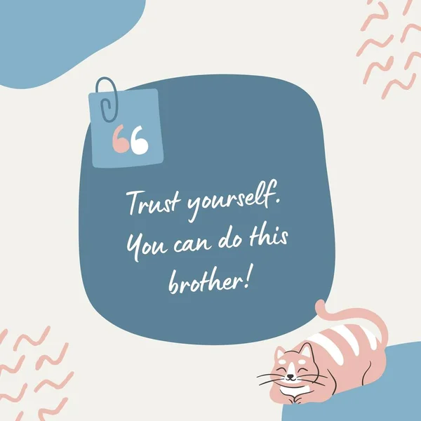 Cute Note Illustration Motivational Quote Instagram Post