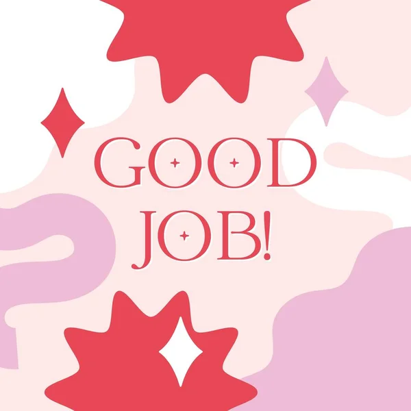 Cute Pink Good Job Sticker