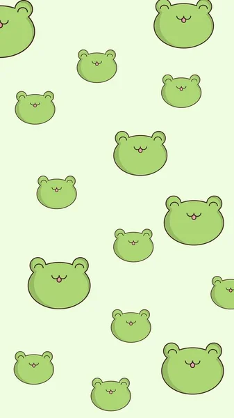 Green Minimalist Abstract Cute Frog Phone Wallpaper