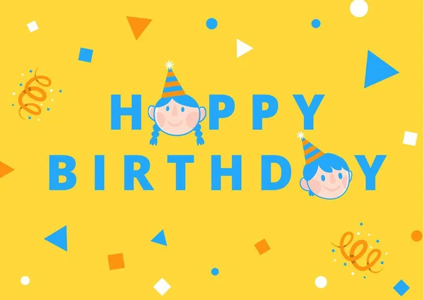 Kids Cute Birthday Card — Stock Photo, Image