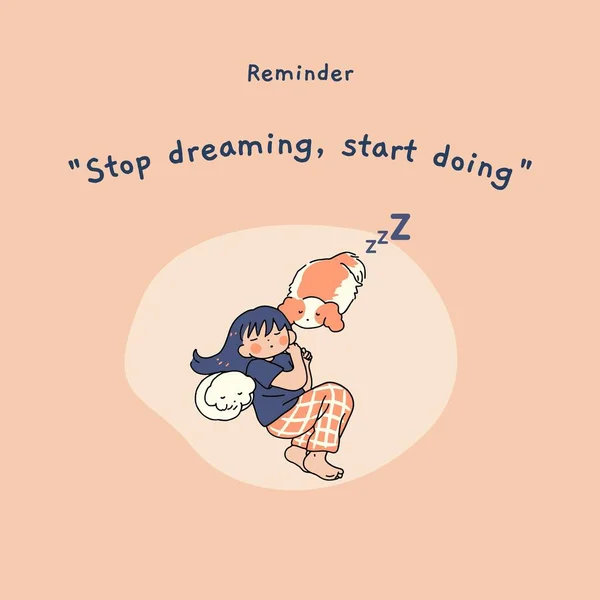 Orange Cute Minimalist Illustration Reminder Instagram Post — Stock Photo, Image