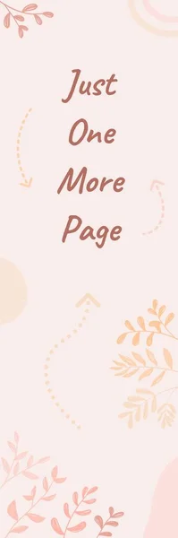 Rosa Bege Pastel Bonito Motivacional Citação Bookmark — Fotografia de Stock