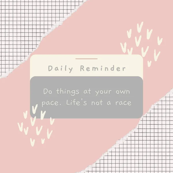 Pink Cute Daily Reminder Instagram Post — Foto de Stock