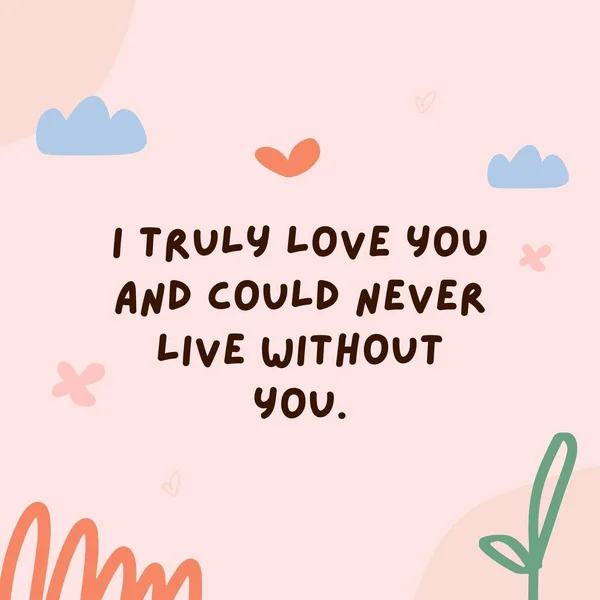 Pink Cute Love Reminder Instagram Post — Stock fotografie