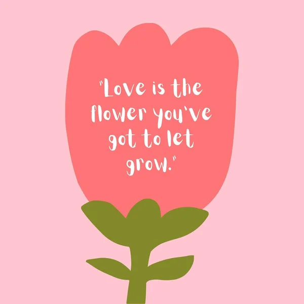 Ροζ Χειροποίητο Χαριτωμένο Λουλούδι Αγάπη Απόσπασμα Instagram Δημοσίευση — Φωτογραφία Αρχείου