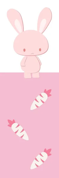 Różowy Ilustracji Playful Cute Zakładki — Zdjęcie stockowe