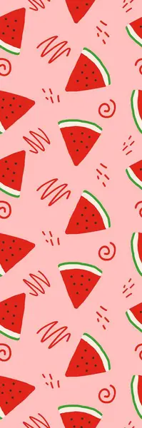 Pink Watermelon Cute Marcador Fresco — Foto de Stock