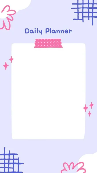 Lila Und Rosa Minimalist Cute Daily Planner Your Story — Stockfoto